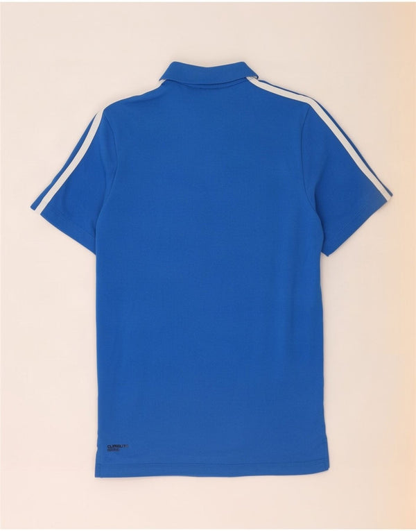 Camisa Polo Masculina Adidas Climalite Pequena Azul Algodão