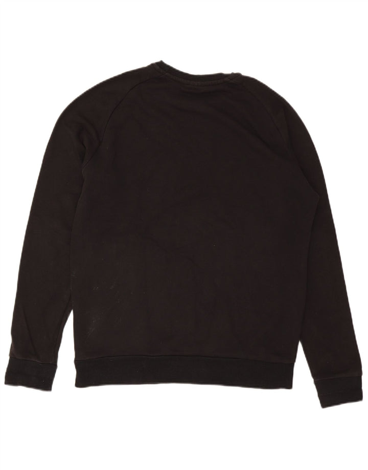 Adidas Mens Graphic Moletom Jumper Médio Algodão Preto