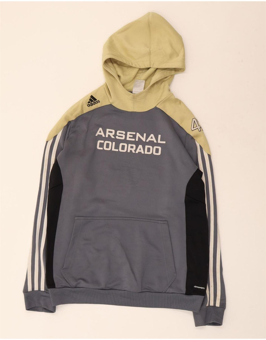 ADIDAS Womens Arsenal Colorado Hoodie Jumper UK 16/18 Grande Cinza
