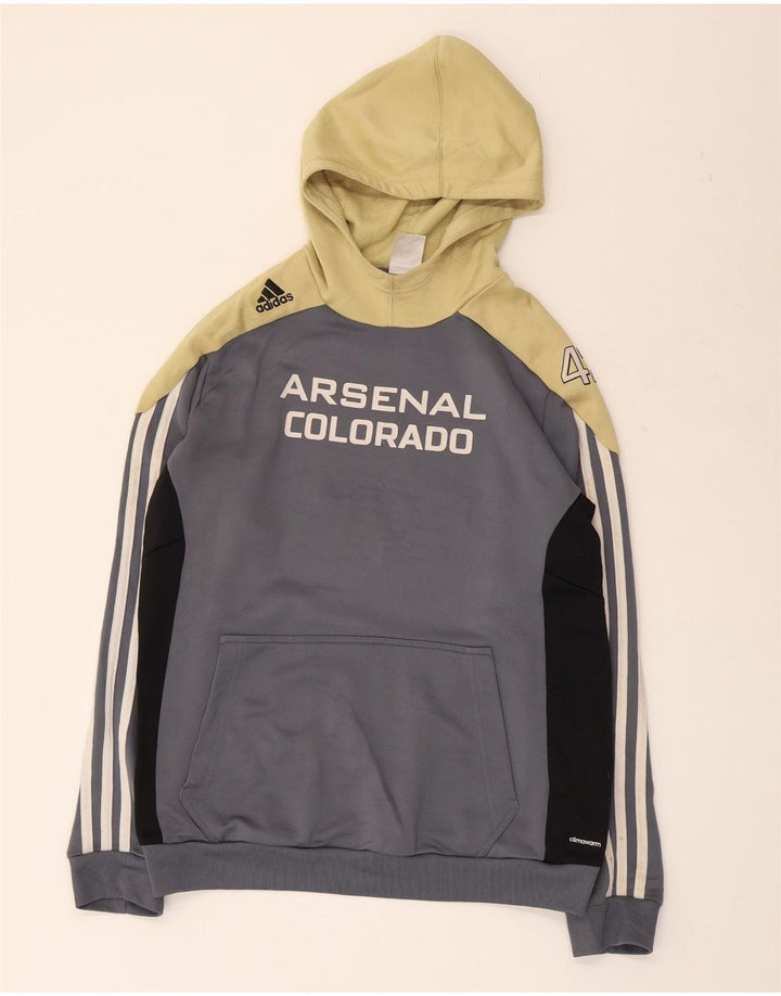 ADIDAS Womens Arsenal Colorado Hoodie Jumper UK 16/18 Grande Cinza