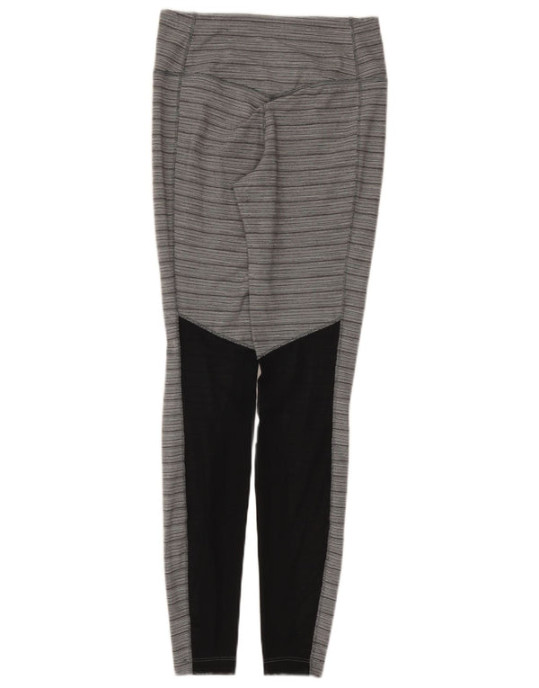 Leggings Nike Dri Fit para mulher UK 8 Small Grey Colourblock Nylon