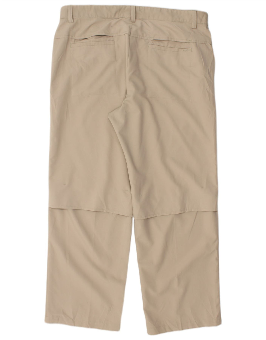 Calça Chino Izod Masculina Reta W36 L28 Poliéster Bege
