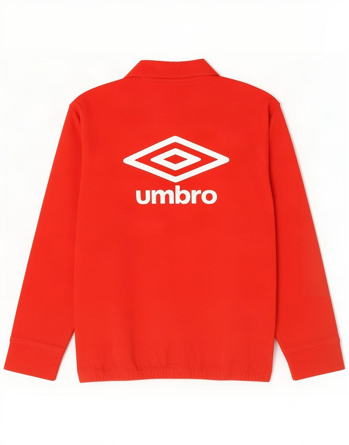 Umbro Mens Graphic Pullover Treino Top Jaqueta Grande Algodão Vermelho