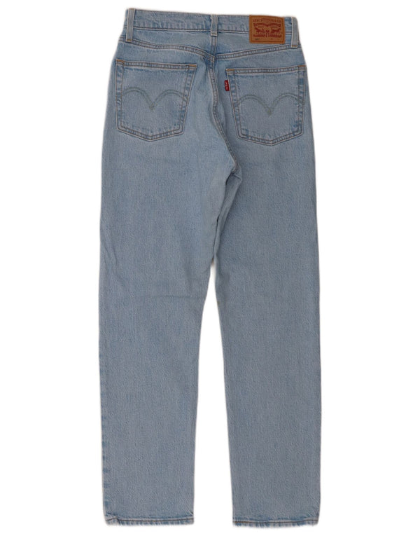 Calça jeans feminina Levi's 501 Straight W25 L28 azul algodão
