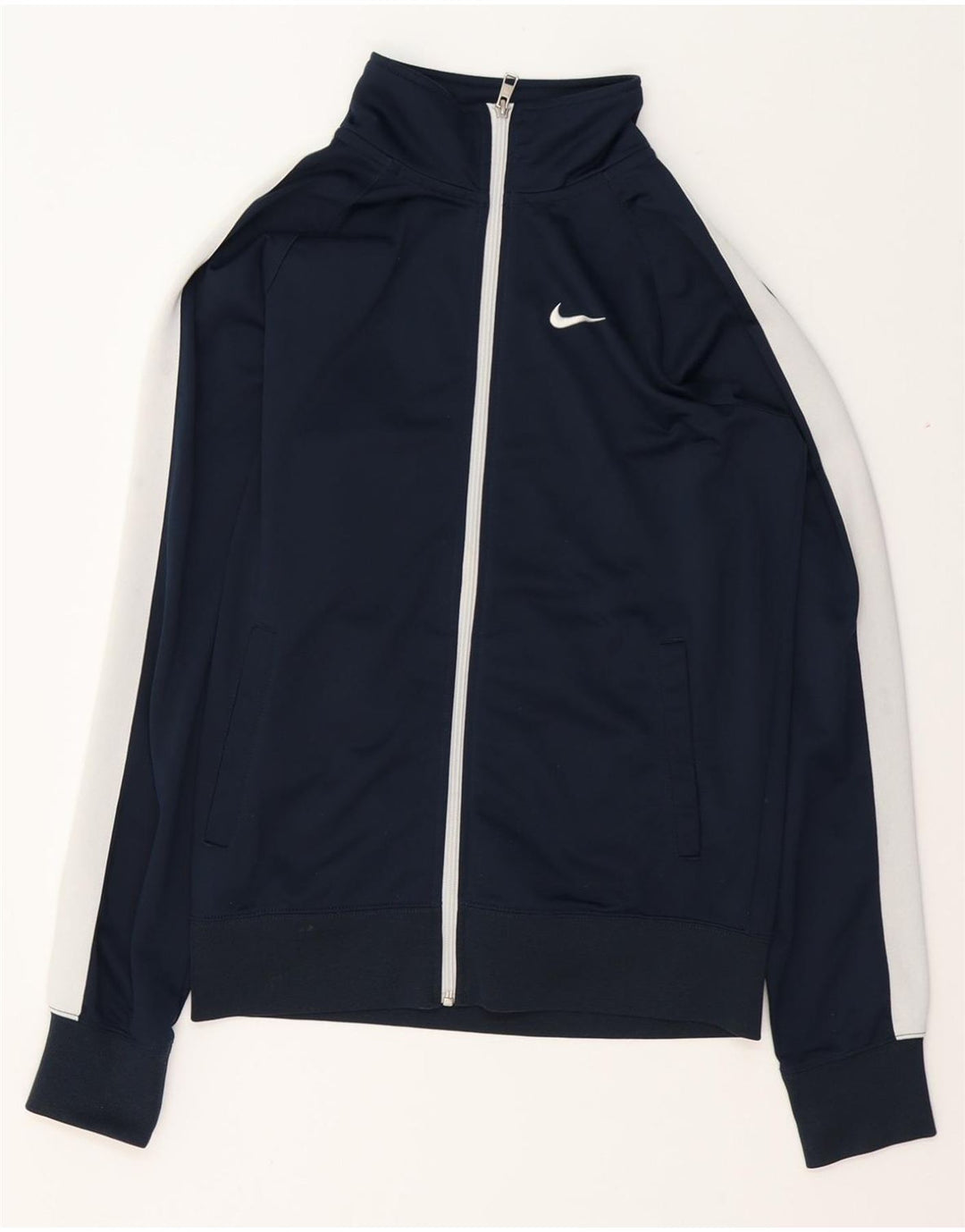 NIKE Mens Treino Top Jacket Pequeno Azul Marinho Colourblock Poliéster