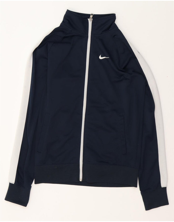 NIKE Mens Treino Top Jacket Pequeno Azul Marinho Colourblock Poliéster