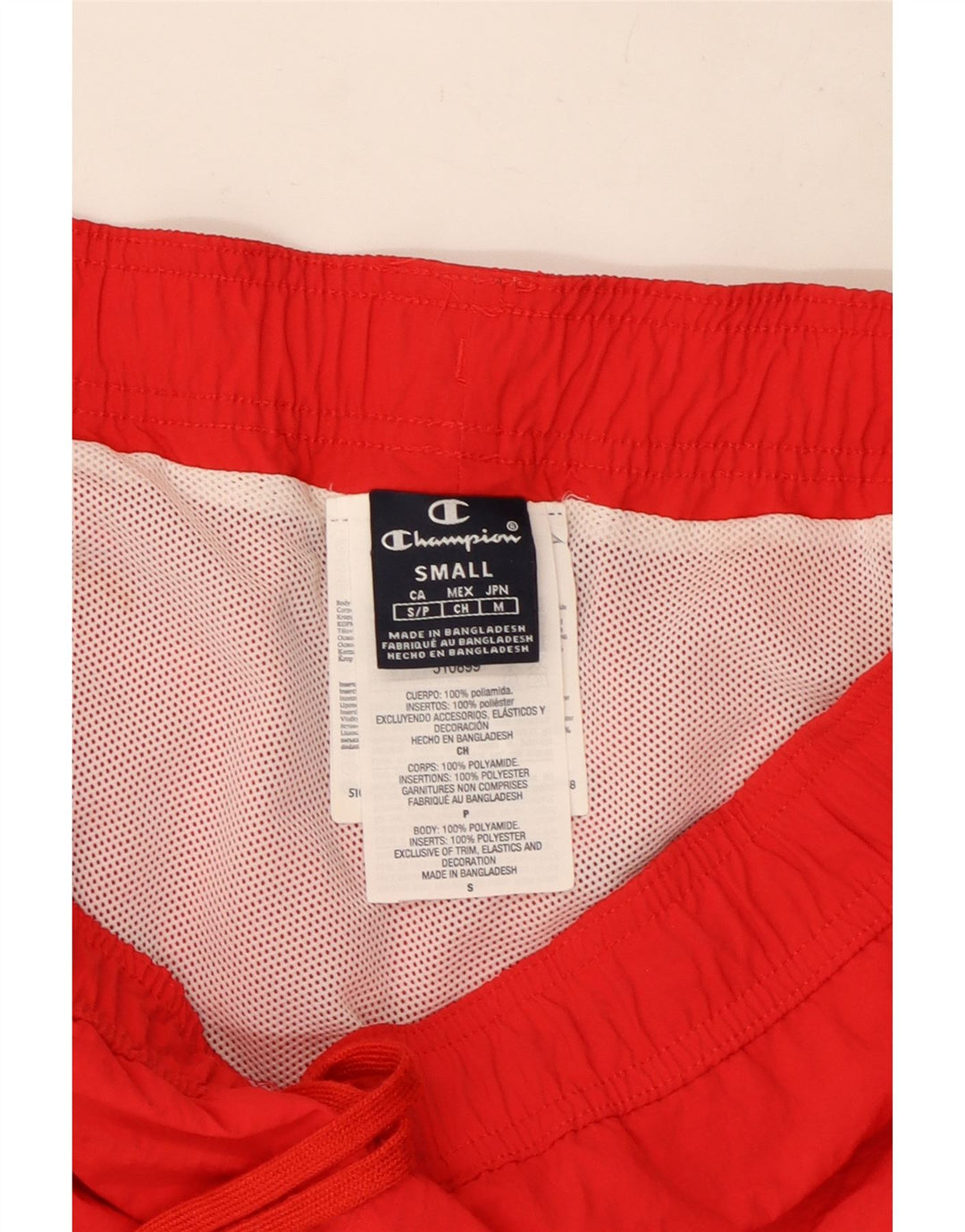 Shorts de natação masculino Champion Graphic pequeno poliéster vermelho