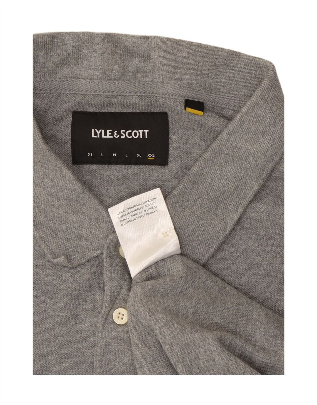 Camisa polo masculina Lyle & Scott 2XL algodão cinza