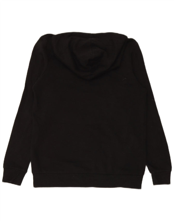 JACK & JONES Meninos moletom com capuz gráfico 15-16 anos algodão preto