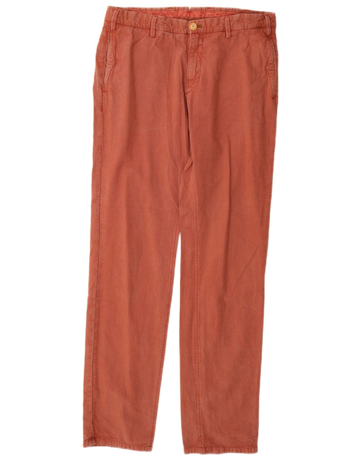 MASSIMO DUTTI Masculino Casual Fit Calça Chino UE 42 Grande W32 L32 Vermelho