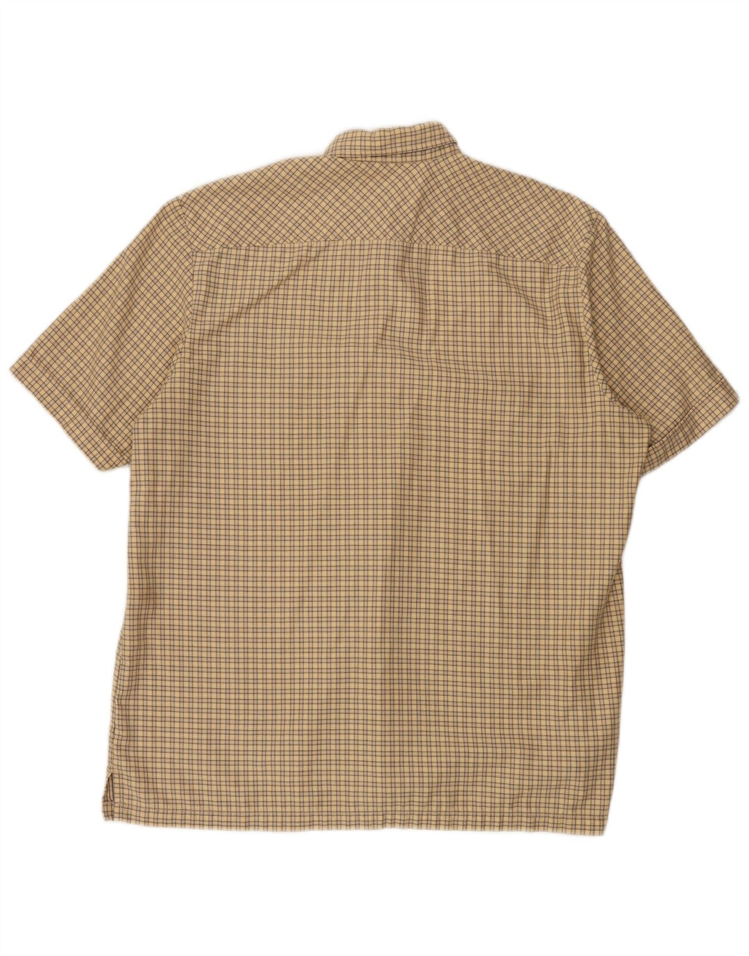 Camisa masculina de manga curta Levi's grande algodão xadrez bege