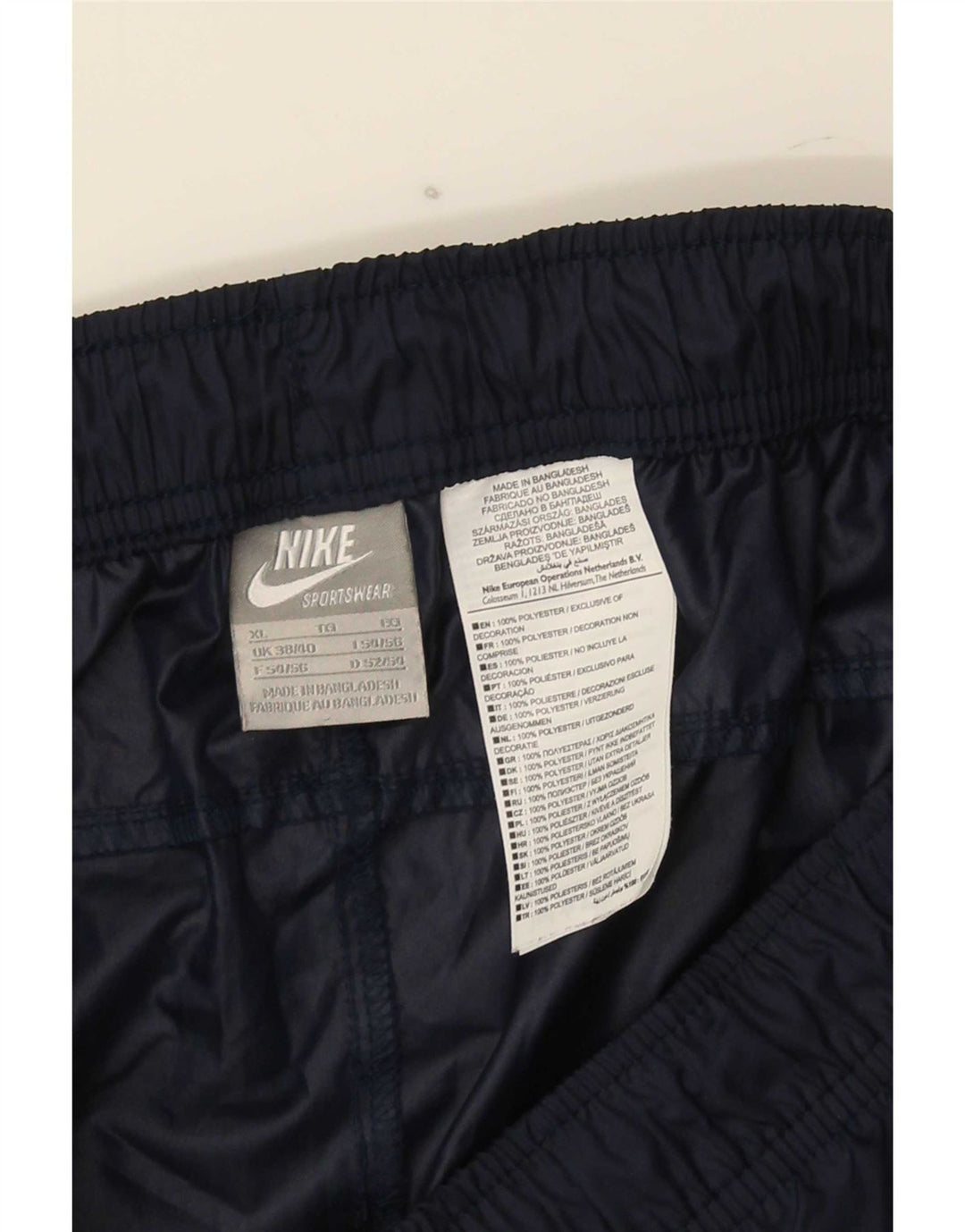 Shorts esportivos masculinos Nike XL azul marinho poliéster