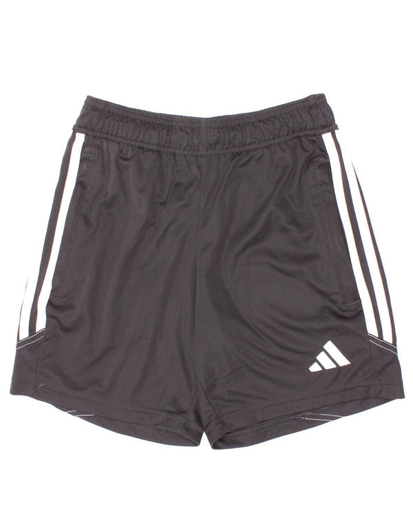 Shorts esportivos Adidas Aeroready para meninos 9-10 anos preto poliéster