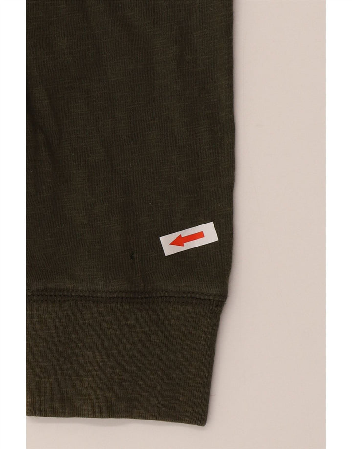 Timberland Mens Top Manga Longa Pequeno Algodão Verde