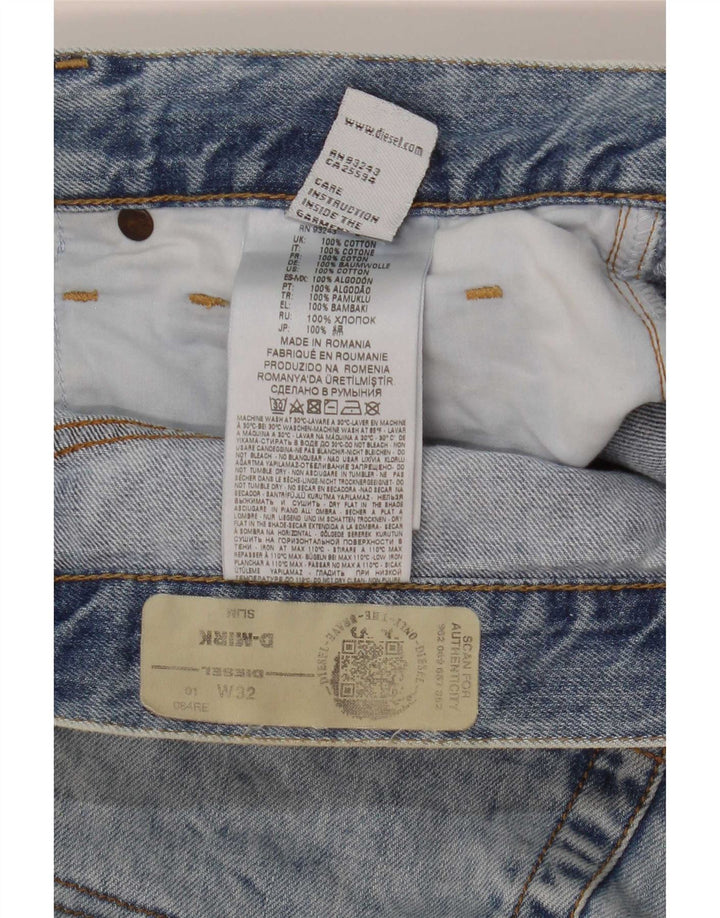 Shorts jeans masculino Diesel D-Mirk Slim W32 algodão azul médio