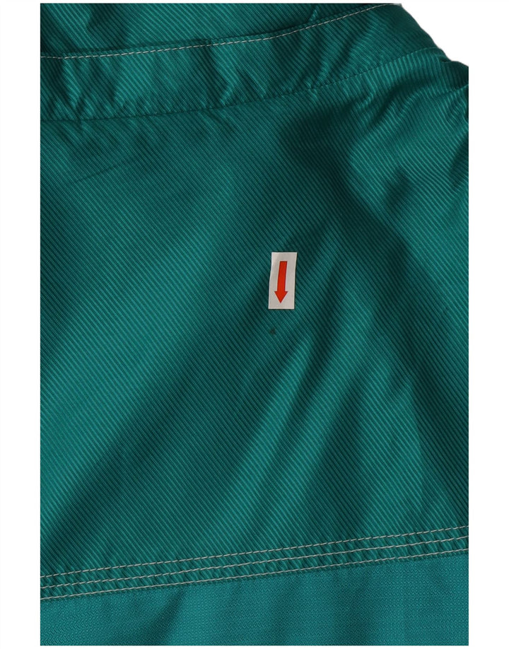 Jaqueta de esqui gráfica masculina vintage EU 48 poliamida colorblock verde médio