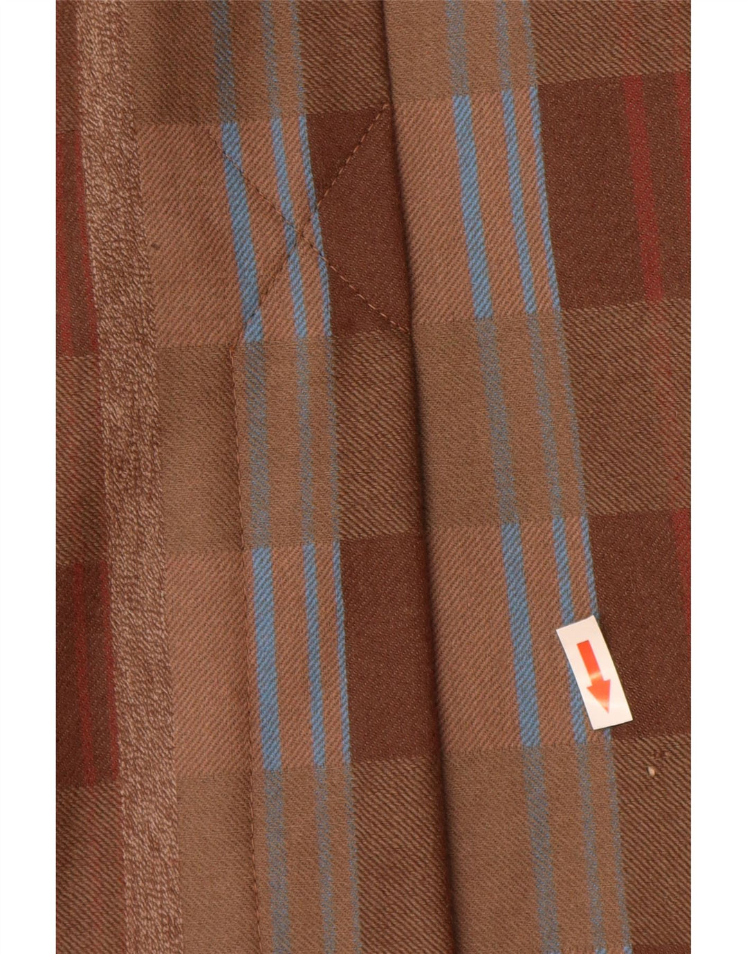 Saia reta feminina vintage de cintura alta IT 44 médio W26 xadrez marrom