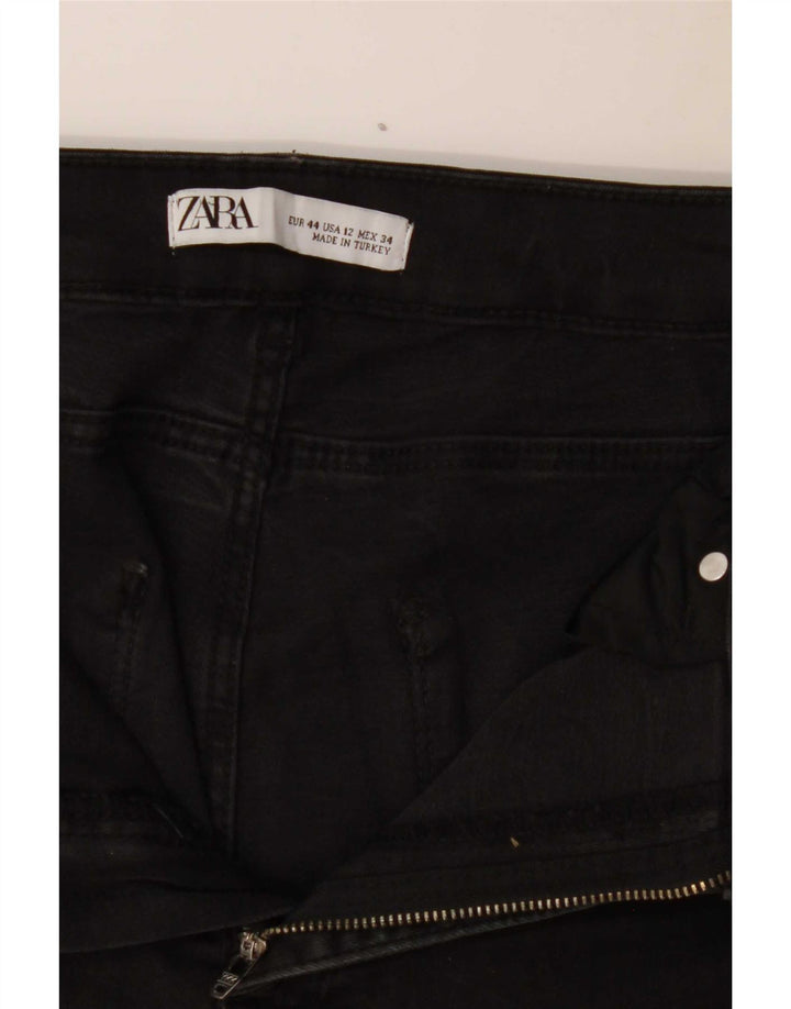 Zara Jeans Slim Feminino EU 44 XL W34 L24 Preto