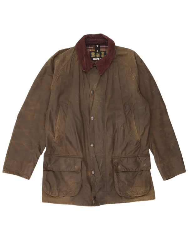 Jaqueta masculina de algodão encerado Barbour Reino Unido 38 algodão cáqui médio