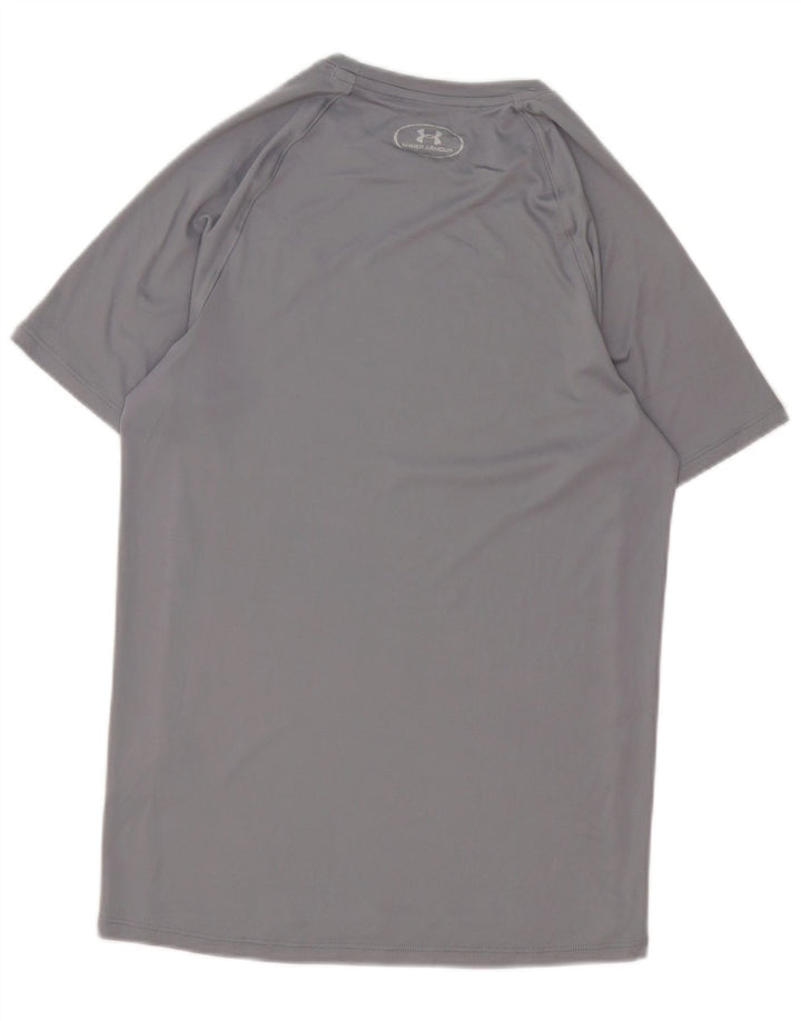 Under Armour Mens Heat Gear Graphic Camiseta Top Pequeno Poliéster Cinza