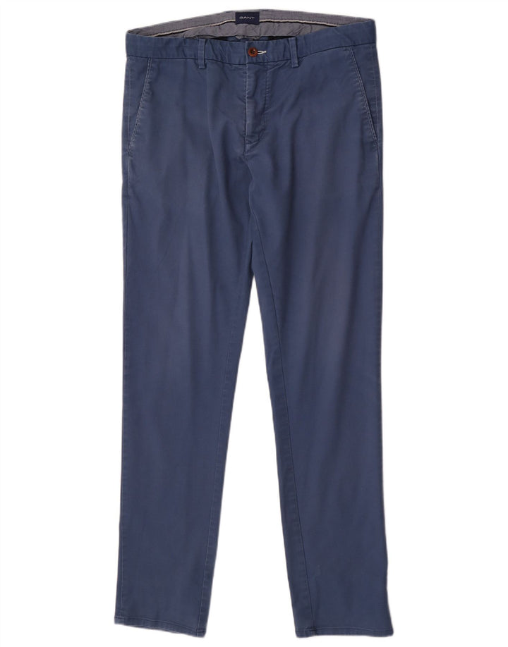 Calça Chino Masculina Slim Gant W32 L32 Algodão Azul