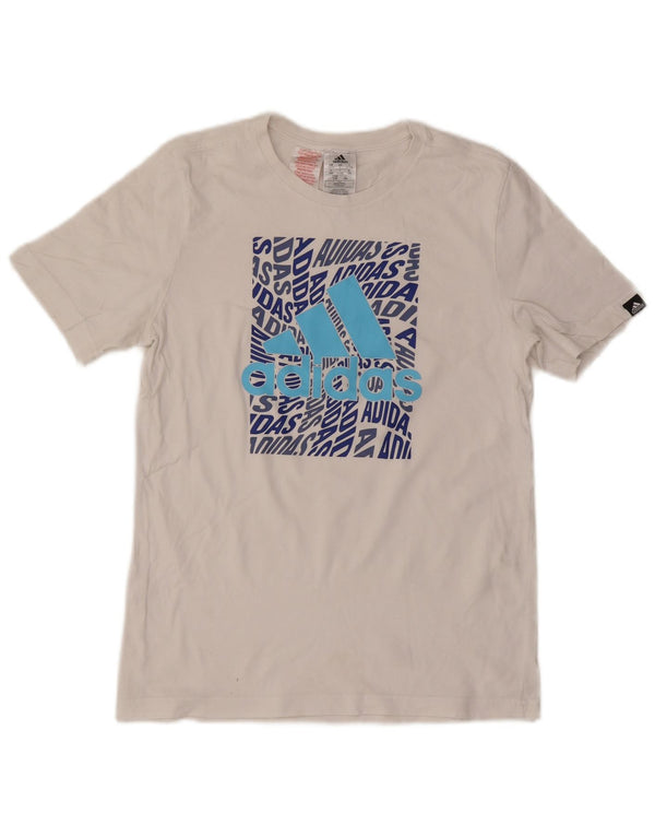 Camiseta Adidas Meninos Graphic Top 13-14 Anos Algodão Branco