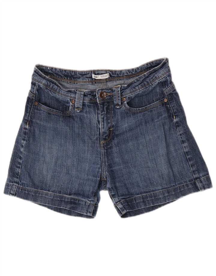 Shorts jeans feminino de cintura baixa Lee US 6 médio W28 algodão azul