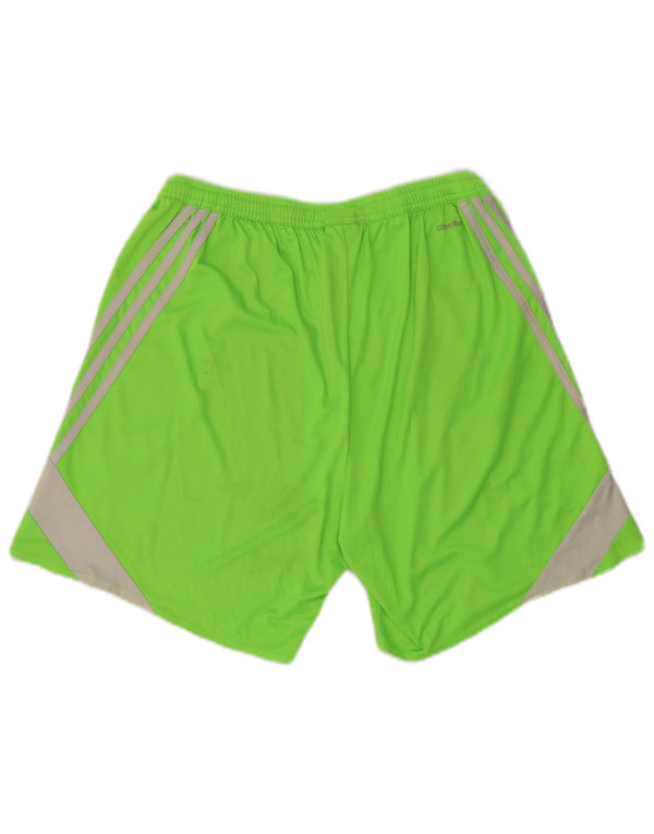 Shorts esportivos masculinos Adidas Regular Fit grandes W27 L7 verde colorblock esportivo