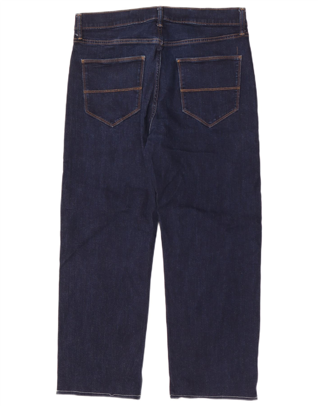 Marks & Spencer Calça jeans masculina solta W32 L27 algodão azul marinho