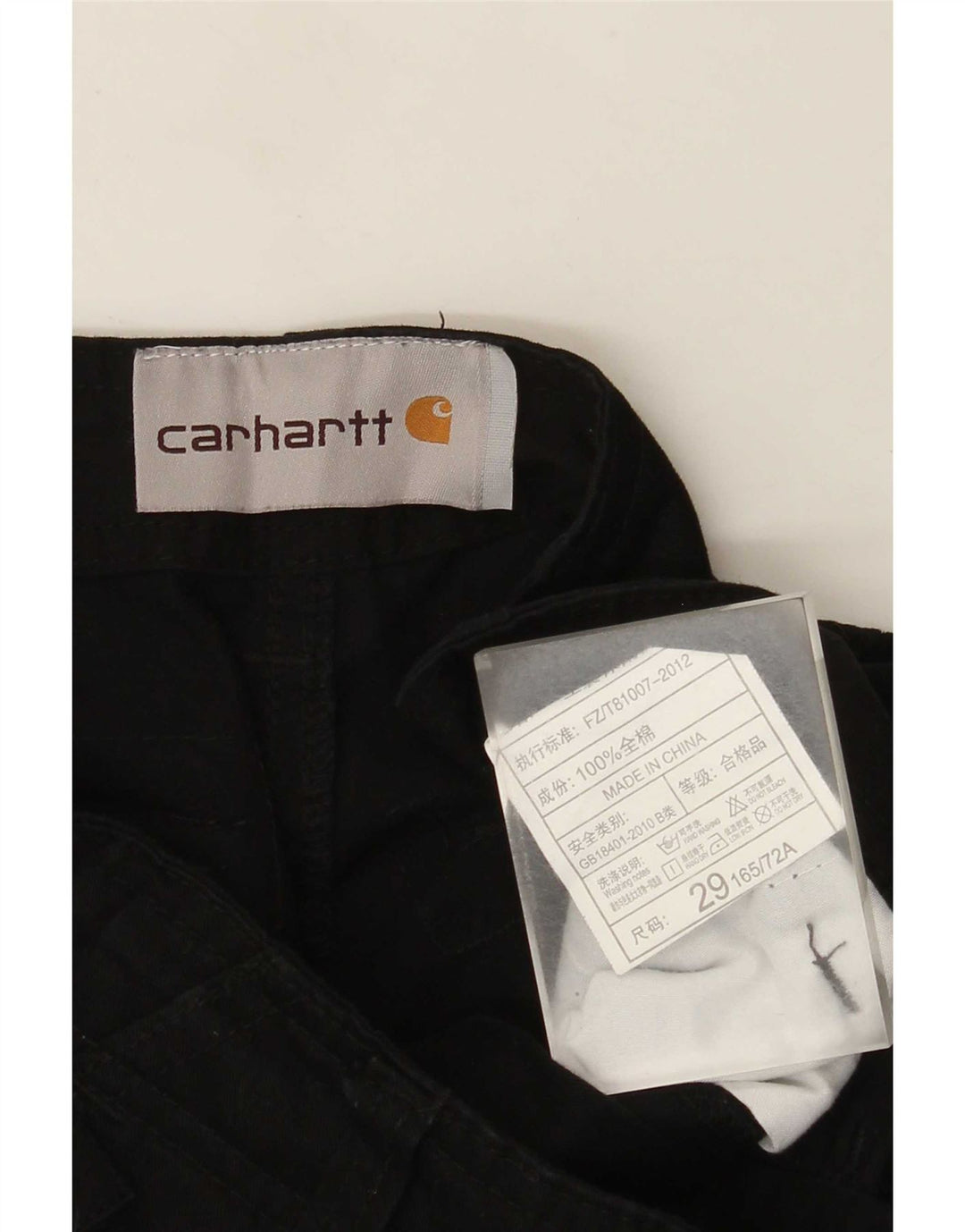 Calça cargo reta masculina Carhartt W29 L28 preta