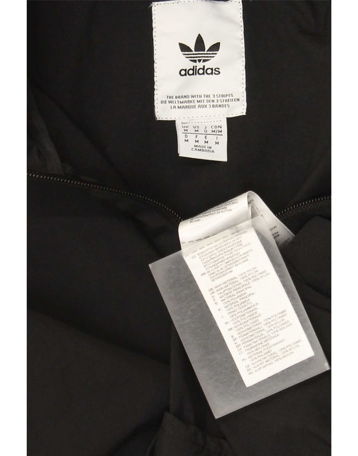 Adidas masculino moletom com capuz jaqueta superior médio preto nylon