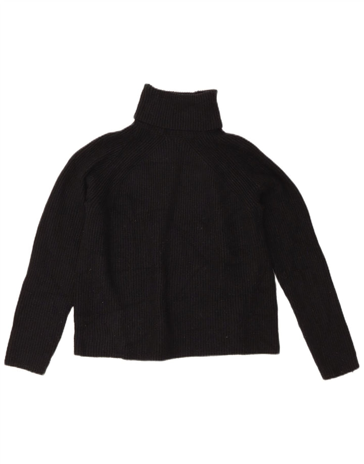 Suéter feminino Marks & Spencer com gola redonda e viscose preta pequena Reino Unido 10