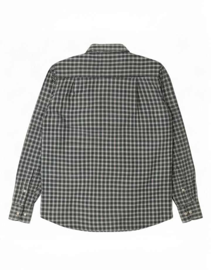 Camisa masculina de flanela Rosengarten algodão xadrez verde médio