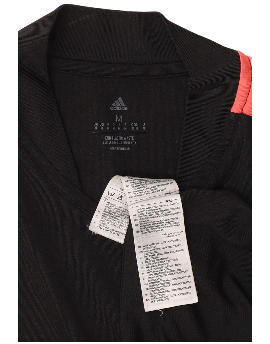 Camiseta masculina Adidas regular de manga curta Top médio preto colorblock