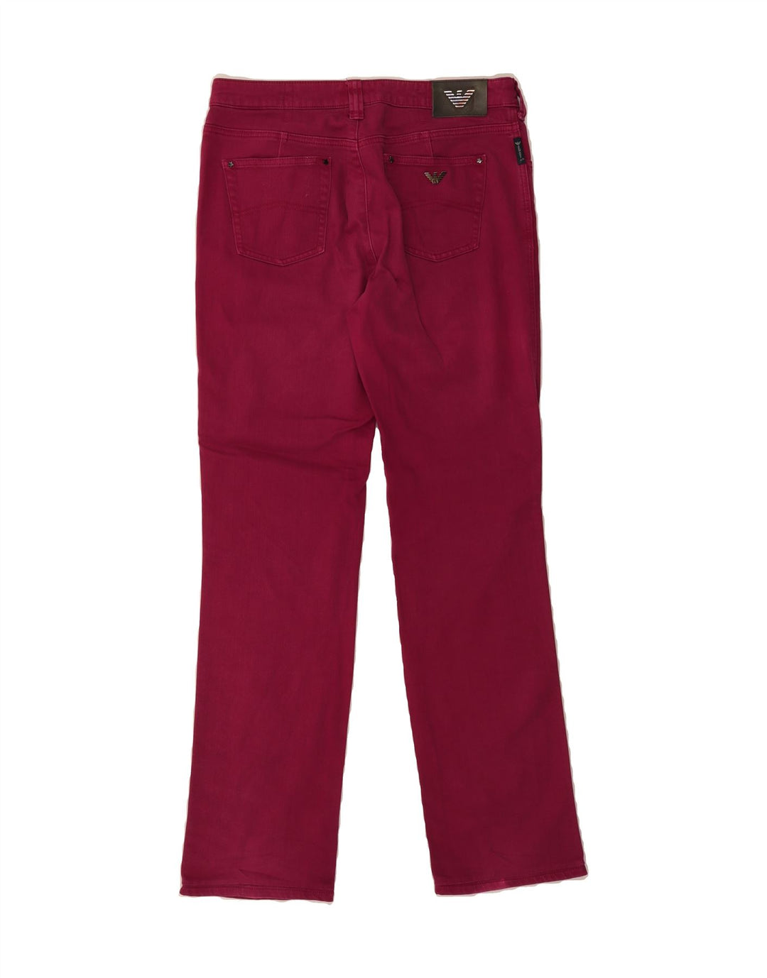 ARMANI Womens Straight Jeans W31 L31 Purple Cotton Vintage Armani and Second-Hand Armani from Messina Hembry 
