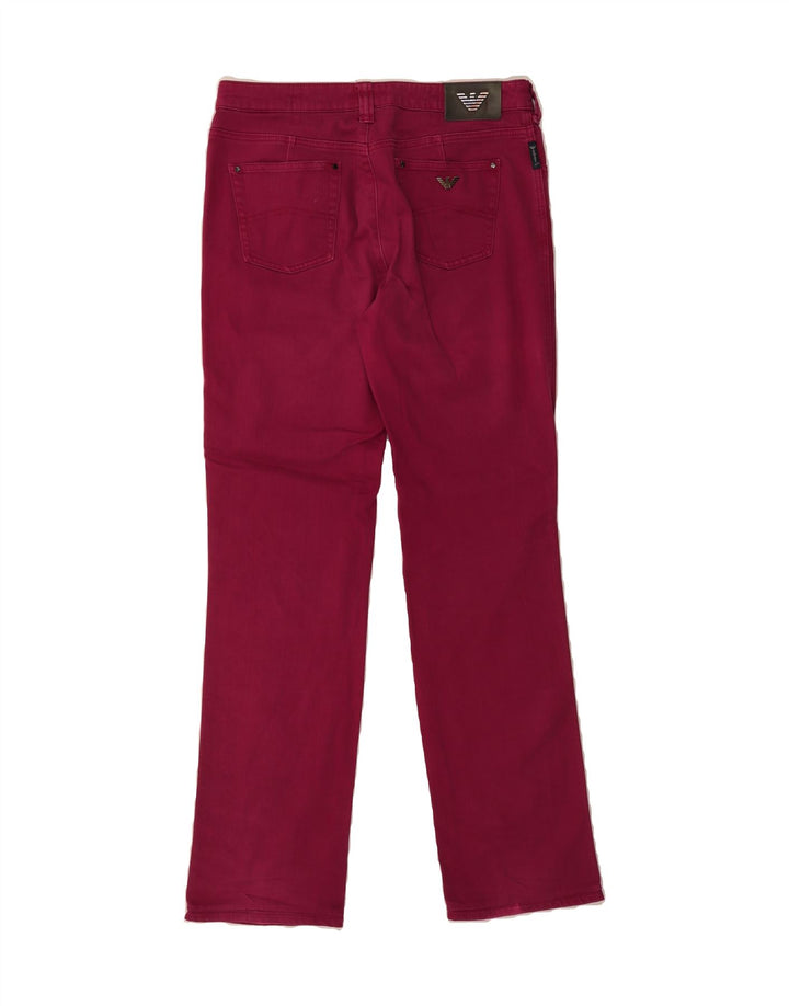 ARMANI Womens Straight Jeans W31 L31 Purple Cotton Vintage Armani and Second-Hand Armani from Messina Hembry 