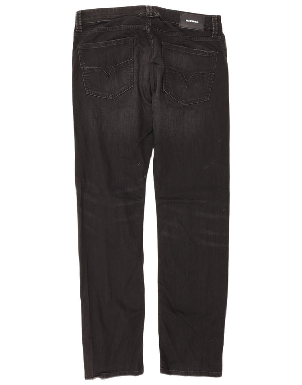 Jeans retos masculinos Diesel W34 L32 algodão preto
