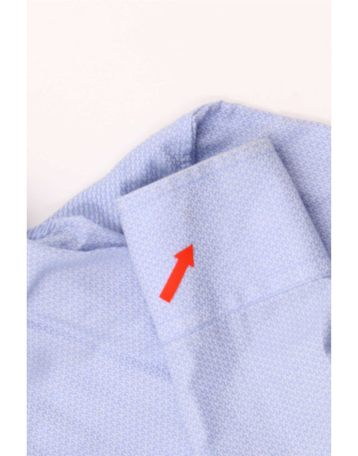 Dirk Bikkembergs Camisa masculina risca de giz azul médio