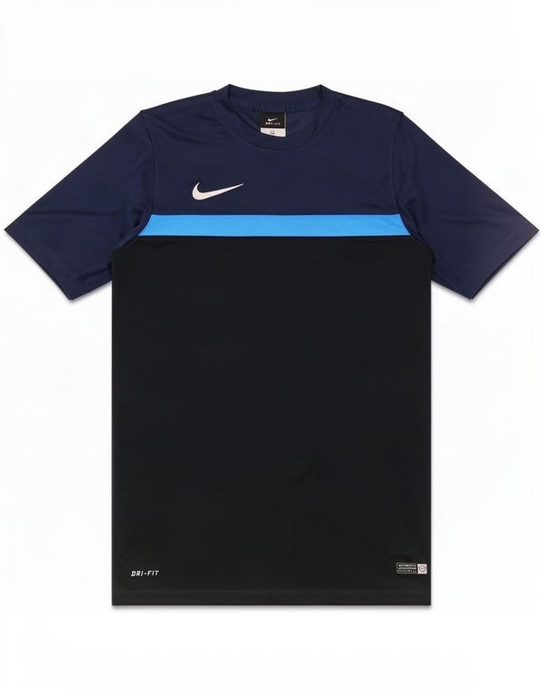 Camiseta masculina Nike Dri Fit Top médio azul marinho Colourblock