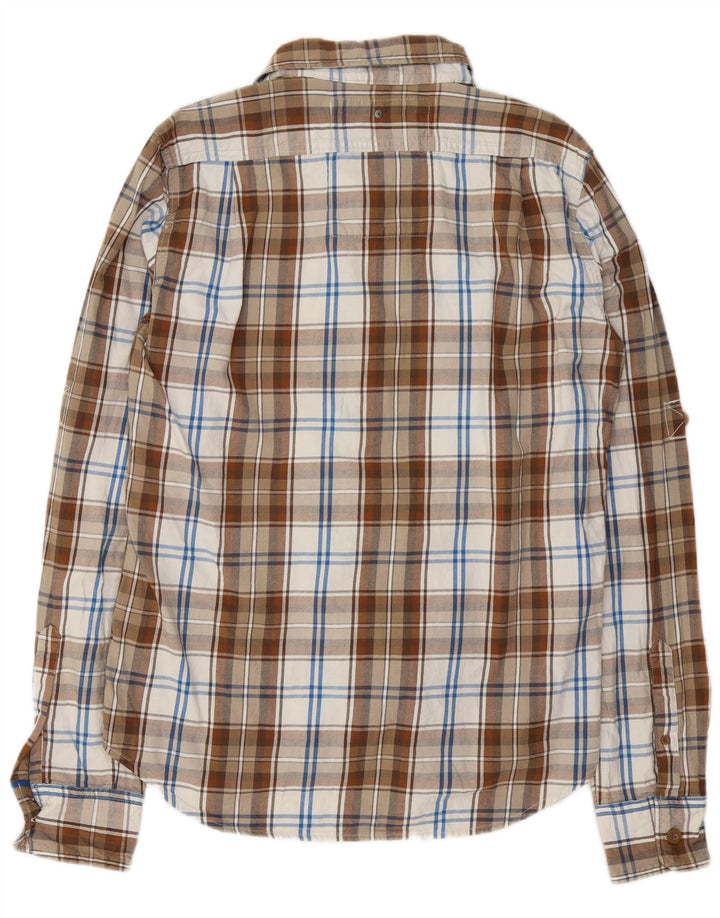 Camisa masculina de flanela Superdry XL marrom xadrez algodão