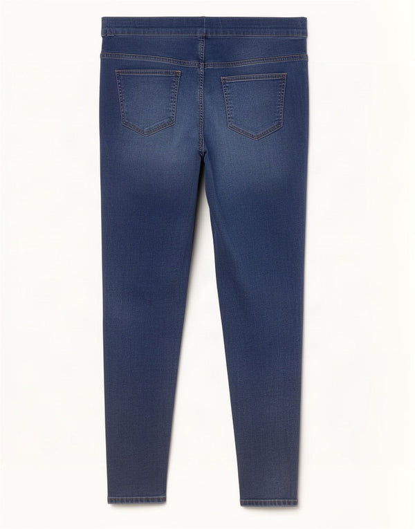 Calça jeans feminina Marks & Spencer UK 16 grande W34 L28 azul algodão
