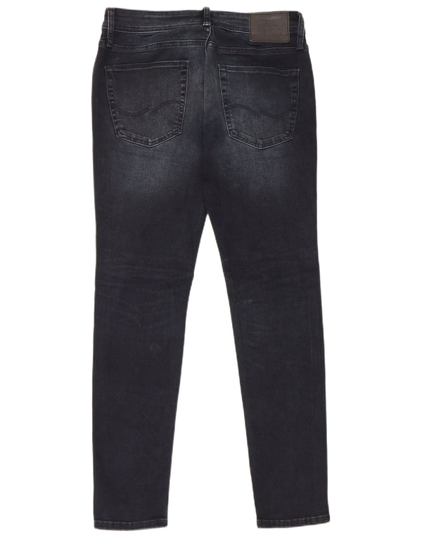 Jack & Jones Masculino Liam Skinny Jeans W31 L30 Azul Marinho Algodão