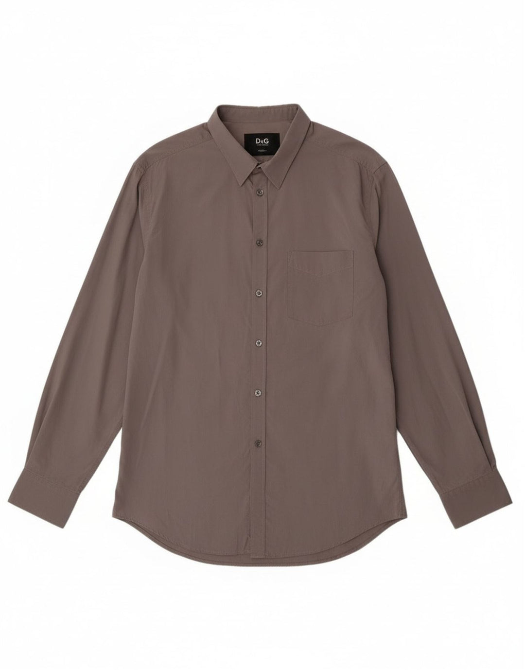 Camisa Slim Masculina Dolce & Gabbana IT 52 Grande Algodão Cinza