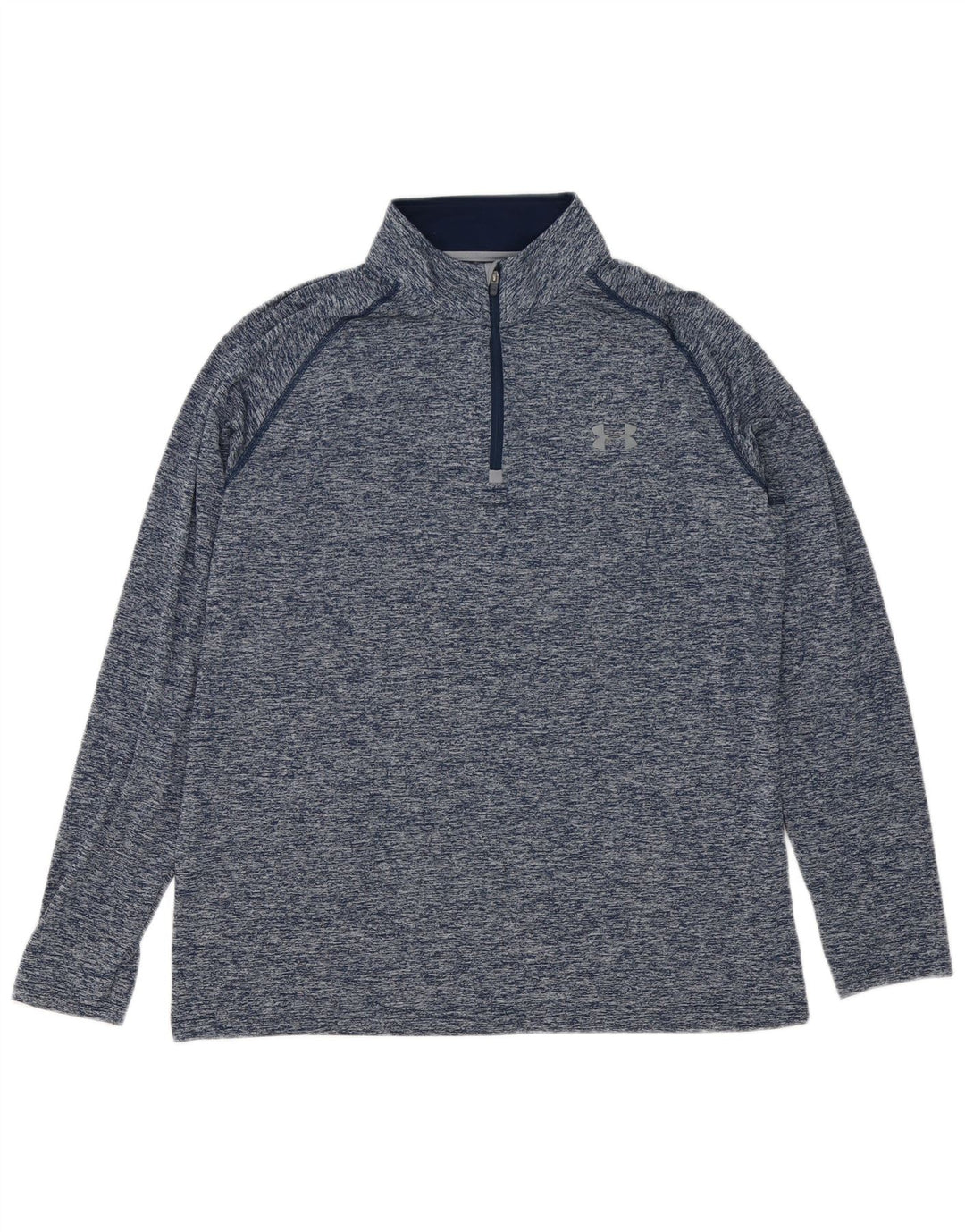 Under Armour masculino Heat Gear pulôver agasalho top grande azul salpicado
