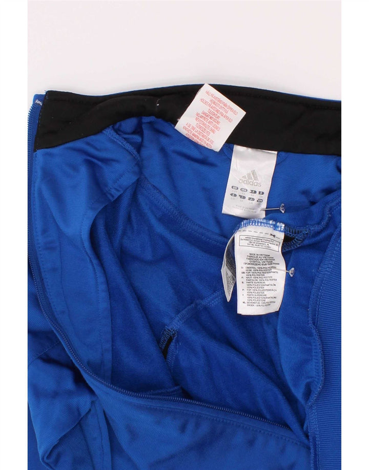 Jaqueta Adidas Meninos Treino Top 7-8 Anos Azul Colorblock Poliéster