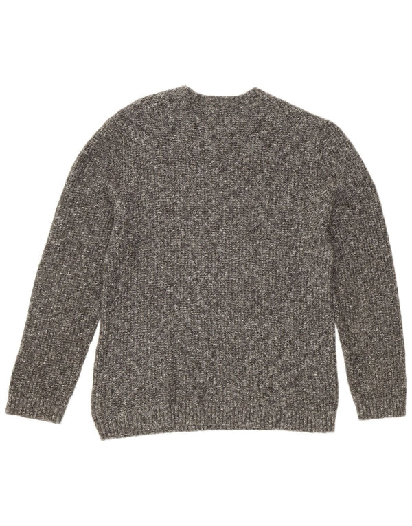 Suéter Zara Boys com gola redonda 11-12 anos algodão manchado cinza