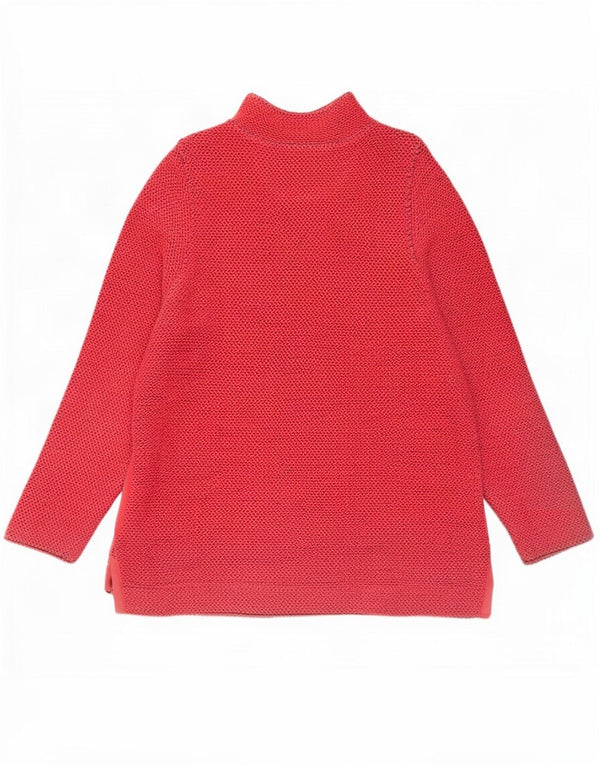 Moletom feminino Weird Fish com zíper e gola alta UK 18 XL algodão vermelho