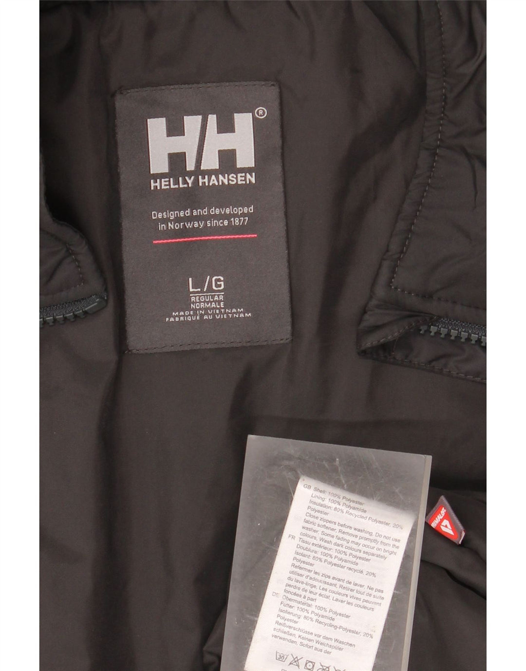 Jaqueta corta-vento masculina HELLY HANSEN de ajuste regular Reino Unido 40 grande preta