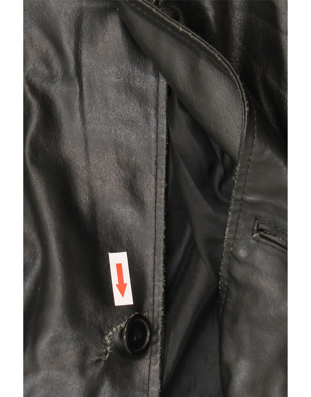 Jaqueta de couro masculina VINTAGE IT 52 XL couro preto