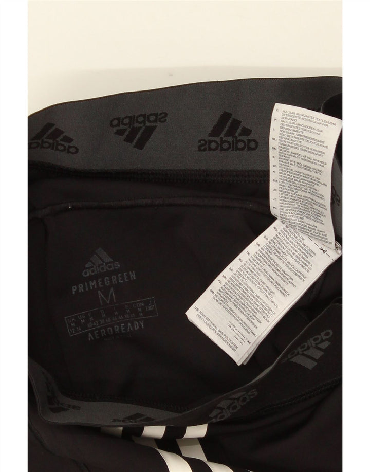 ADIDAS Womens Aeroready Graphic Leggings UK 12/14 Médio Preto Poliéster